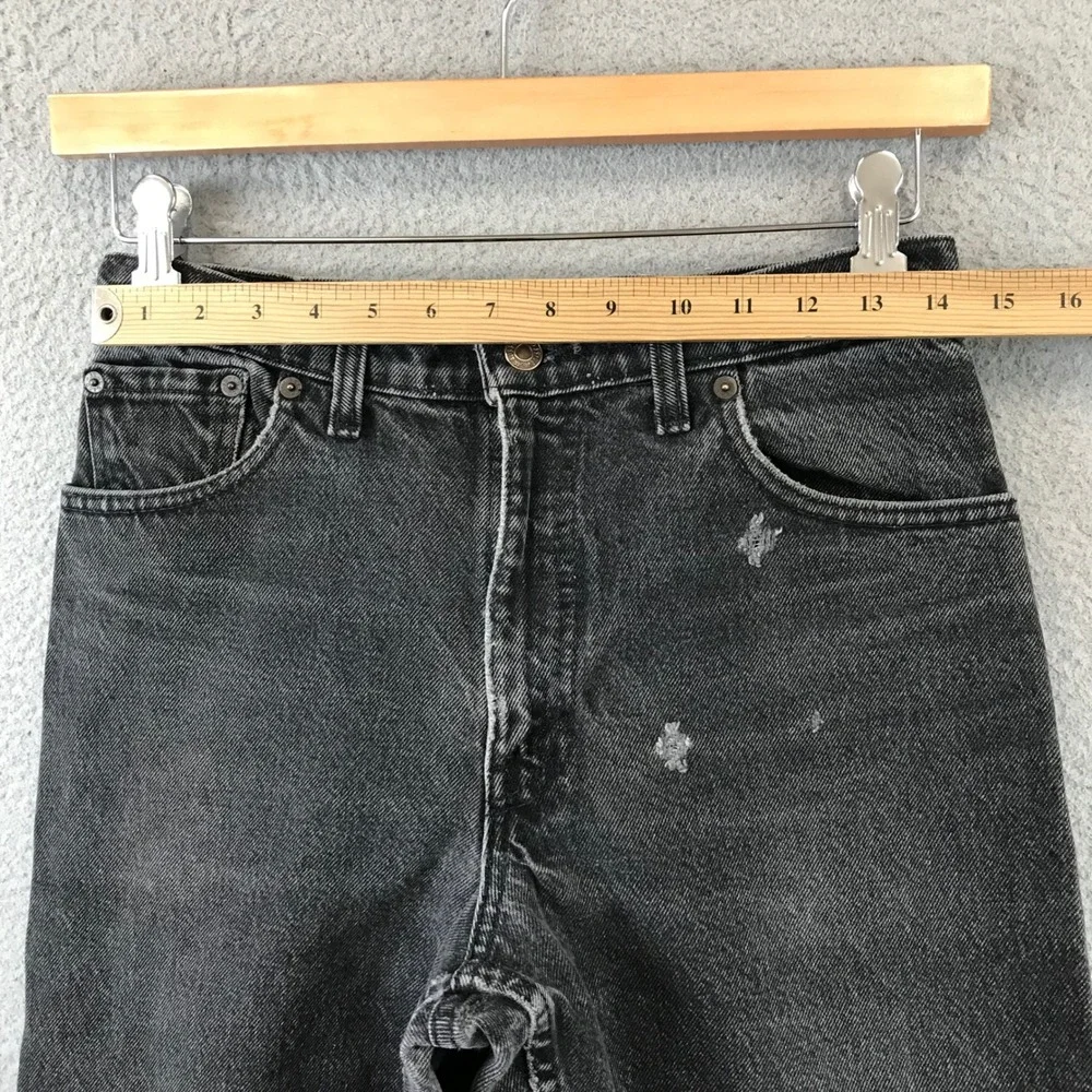 Levi Strauss 550 Mens Jeans Black Washed Relaxed Fit Denim Size 30x34